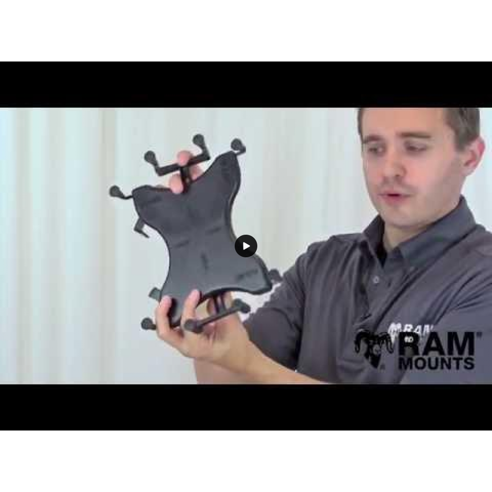 RAM X-Grip Universal Cradle for 12" Tablets with Handlebar U-Bolt Base