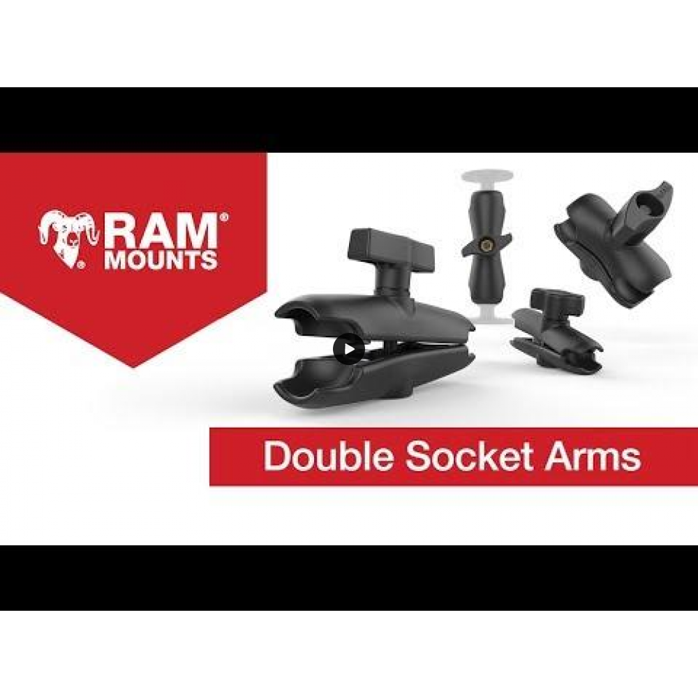 RAM Double Socket Arm - B Series (1" ball) - Medium length - with Pin Lock