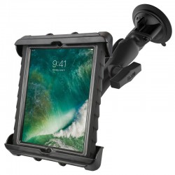 RAM Tab-Tite Cradle - 10" Tablets in cases including iPad 1-4 - Suction Cup Base