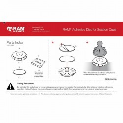 RAM Adhesive Plate for Suction Cups - "Black Rose"