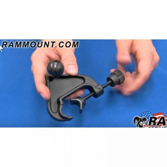 RAM Yoke Clamp Base - Alloy with 1" Rubber Ball