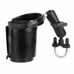 RAM Drink Holder - self-levelling with Arm and U-Bolt Mount