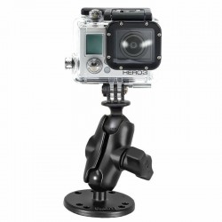 RAM Action Camera / GoPro Mount with Drill Down Base and Short Arm