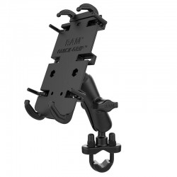 RAM Quick-Grip Universal Phablet Cradle - with U-Bolt Rail Mount & Medium Arm