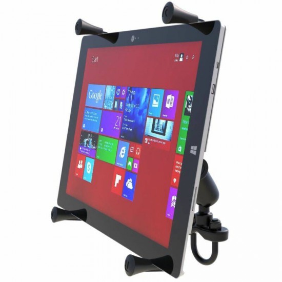 RAM X-Grip Universal Cradle for 12" Tablets with Handlebar U-Bolt Base