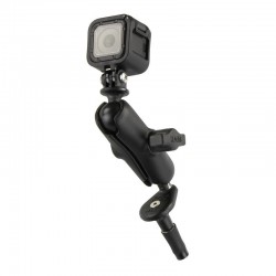 RAM Action Camera / GoPro Mount with Motorcycle Fork Stem Base - Medium Arm