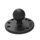 RAM Double Ball Mount with 2 Round Base Plates - B Series (1" Ball) - Long