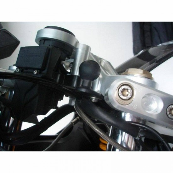 RAM Motorcycle Mirror Post Base - Straight for 11mm bolts with 1" Ball