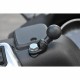 RAM Motorcycle Mirror Post Base - Angled for 9mm bolts with 1" Ball
