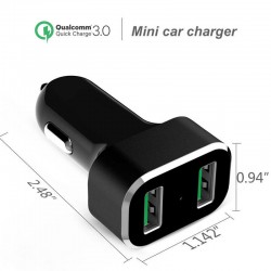 RAM GDS 2-Port USB Cigarette Charger with Qualcomm Quick Charge