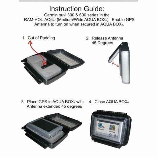 RAM Aqua Box - Medium Wide - Waterproof Sealed Enclosure - Smartphones / GPS