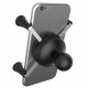 RAM X-Grip Universal SmartPhone Cradle - Tough-Claw Handlebar Base + Med Arm