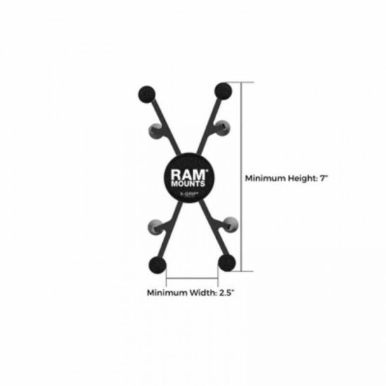 RAM X-Grip Universal Cradle for 7"- 8" Tablets with Triple Suction Cup Base