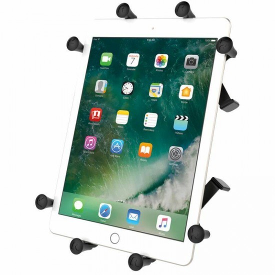 RAM X-Grip Universal Cradle for 10" Tablets with Flat Surface Mount + Long Arm