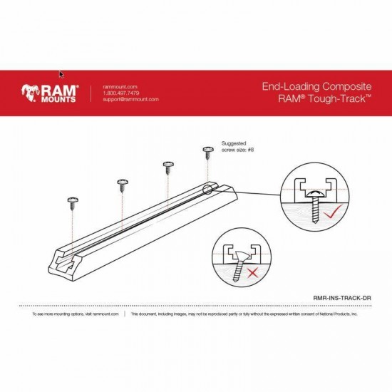 RAM Tough-Track - End-Loading Composite 12" length