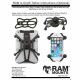 RAM X-Grip Universal Smartphone Cradle - Torque Base (Mini Bars) + Medium Arm