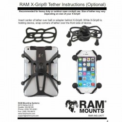 RAM X-Grip -  Replacement Tether - Universal for UN7 / UN10 X-Grip