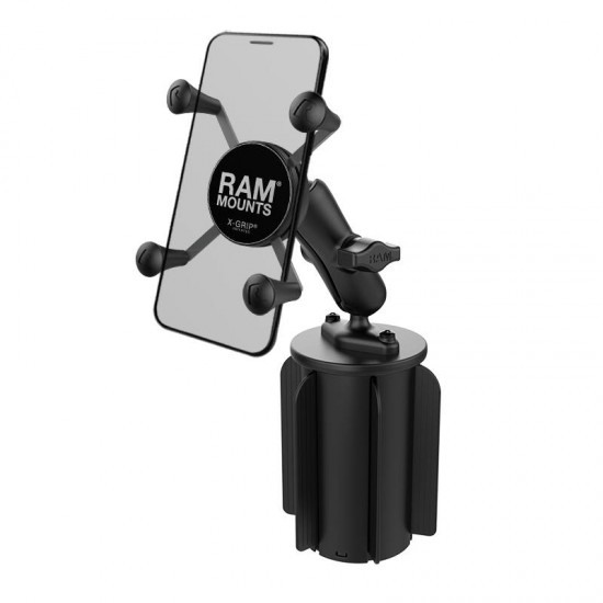 RAM X-Grip Universal Smartphone Cradle - Cup Holder base - RAM-A-CAN II