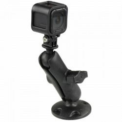 RAM Action Camera / GoPro Mount with Drill Down Base Medium Arm - Composite