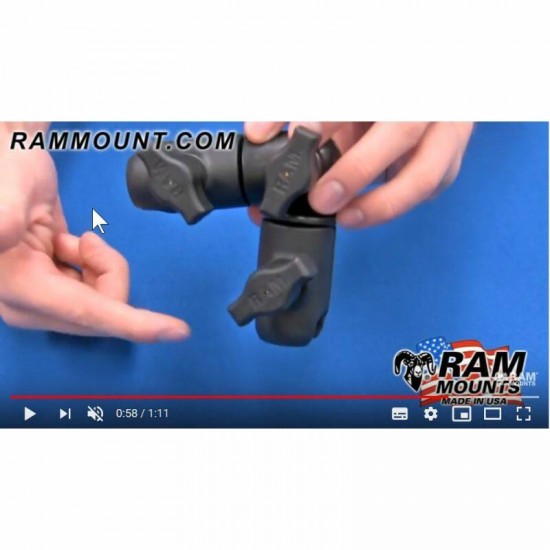 RAM Double Socket Swivel Arm for B Size 1" Balls - Composite