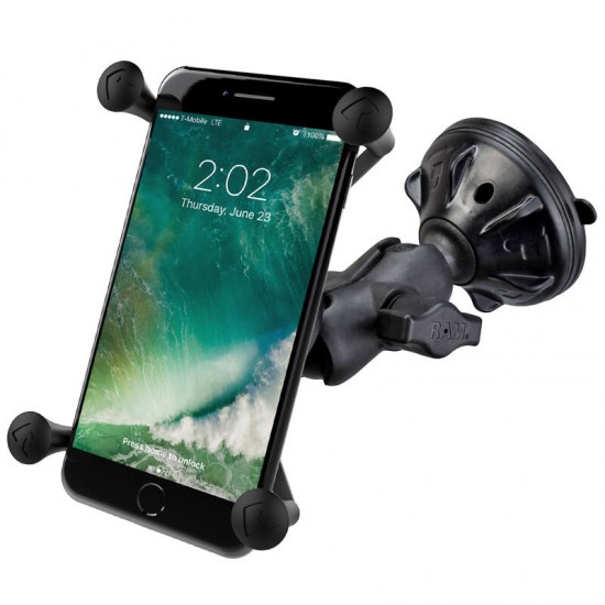 RAM X-Grip Universal Phablet Cradle with Suction Cup Base - Low Profile