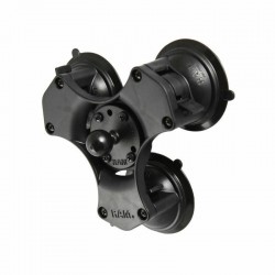 RAM Camera Mount (1/4"-20 Male Thread) with Triple Suction Cup Base