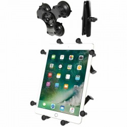 RAM X-Grip Universal Cradle for 10" Tablets with Triple Suction Cup Base
